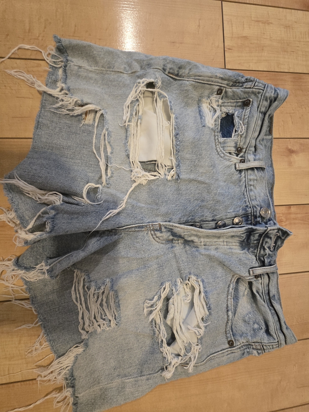 American Eagle Distressed High Waisted Shorts